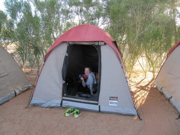 ground tent on a camping safari - Dusty Trails Safaris Namibia