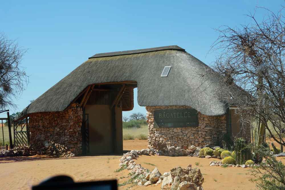 entrance gate of Bagatelle Lodge - Dusty Trails Safaris Namibia & Dusty Car Hire Namibia