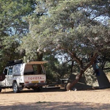sicherere Platzierung eines Camps bei Selbstfahrer-Safaris